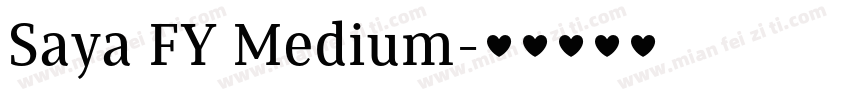 Saya FY Medium字体转换